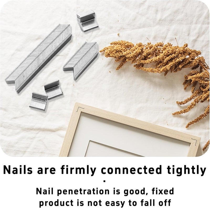 bociloy 1000PCS V Nails for Picture Framing 3/8 Inch 10mm Hardwood Frame Joiner Wedges Corner Joining Hardware Graphics Framing Supplies Wood Stretcher Bars - Image 3